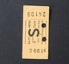 Ancien ticket Paris S RATP