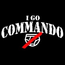 I Go Commando (white ink) T