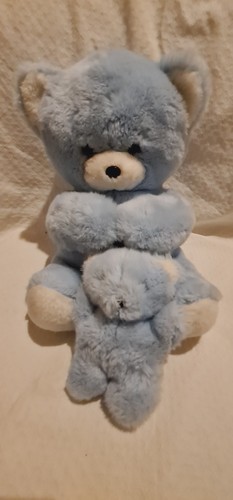 Doudou peluche ours bleu - , et