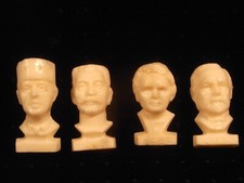 ?? DE GAULLE 4 FIGURINES GLOIRE DE LA REPUBLIQUE BUSTE PUBLICITAIRE TOTAL