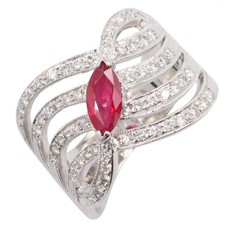 BIJOUX Bague Diamant Rubis