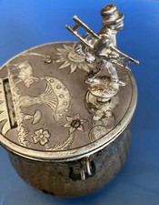 REUGE Ancienne Tirelire Musical Ramoneur Music Box Coin Bank Chimney sweep