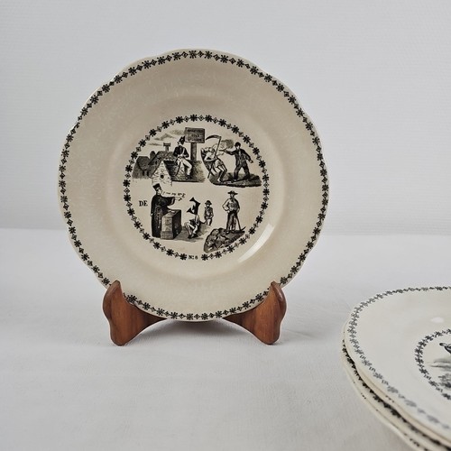 Assiettes rébus faïencerie - rébus,