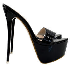 Sexy MULE Cubiste Talon A Aiguille 17,5 CM Stiletto - KH102 NOIR