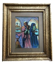 Louis FORTUNEY (1878-1950) Pastel - Joueur de flûte