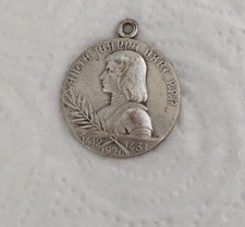 PENDENTIF "JEANNE D'ARC" METAL ARGENTE/ ANNEE 1920
