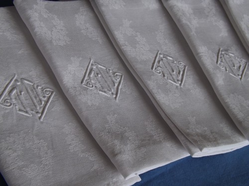 Serviettes table damas - serviettes, de