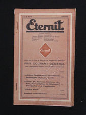 PUBLICITE 1935-39 ETERNIT TOITURE EN PLAQUE ONDULÉES ... 7 catalogues tarif 45 P