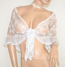 Foulard châle mariée blanc