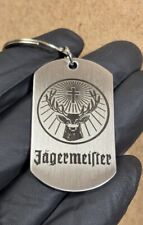 Porte clés inox Jagermeister. Personnalisation du verso possible. Gravure laser 
