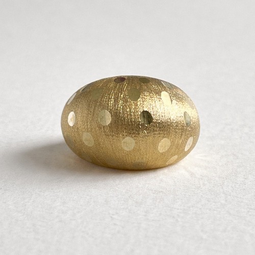 Bague dôme jaune 14 - en, or