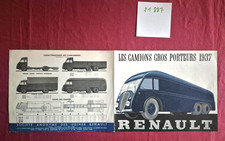 N°21887  /  RENAULT   : dépliant les camions gros porteur 1937