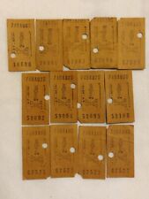 13 anciens tickets Métro autobus RATP 2ème classe Métropolitain Paris
