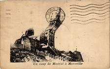 CPA Un coup de Mistral a