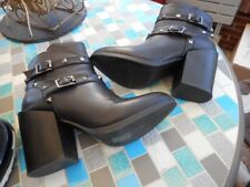 NEUVES 38 STREET LIFE boots bottines cloutés gros talons 9,5 cm