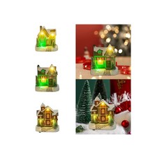 Village de Noël illuminé avec LED, , centre de table, maison de scène de