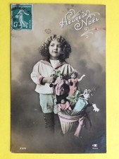 cpa de 1911 FANTAISIE JOUETS SAPIN HEUREUX NOËL POUPÉE DOLL POP Enfant