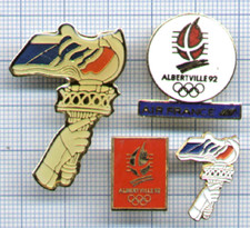 Lot 4 pin's Air France JO jeux olympiques ALBERTVILLE 92 AIRLINES torche flamme
