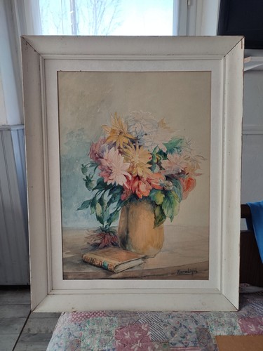 Tableau ancien xlx signe - tableau,