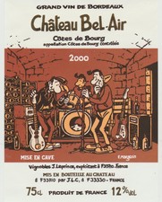 MARGERIN etiquette de vin Chateau Bel-Air 2000