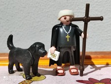 PLAYMOBIL FIGURINE FRÈRE PRÊTRE ÉGLISE MOINE CURA 3627 FESTIN