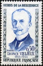 FRANCE N°1251 "LEONCE VIELJEUX, RESISTANCE" NEUF xx TTB