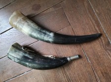 Lot corne de chasse appel Eless et corne à boire bovins