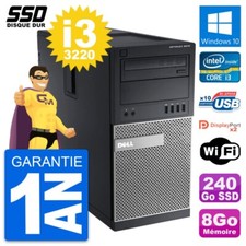 PC Tour Dell OptiPlex 9010 Intel Core i3-3220 RAM 8Go SSD 240Go Windows 10 Wifi