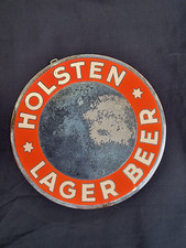 Miroir En Verre Publicitaire Vintage Holsten Lager Bière Angleterre 1940