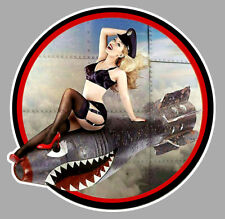 STICKER PINUP BOMB NOSE ART WW2 DUB VW COX AUTOCOLLANT PIN UP MOTO PC045G