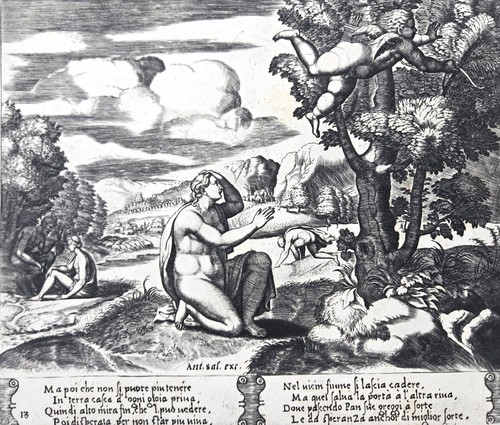 Gravure cuivre xviiie eros - cuivre,