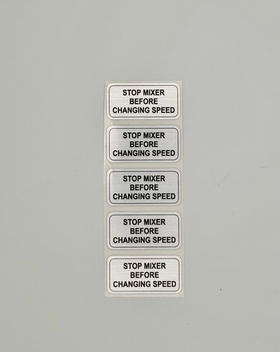 Hobart label stop mixer - label, ,stop