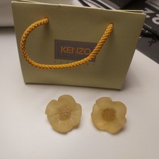 Boucle d oreille kenzo fleur  rare bijoux de parfum avec boîte vintage