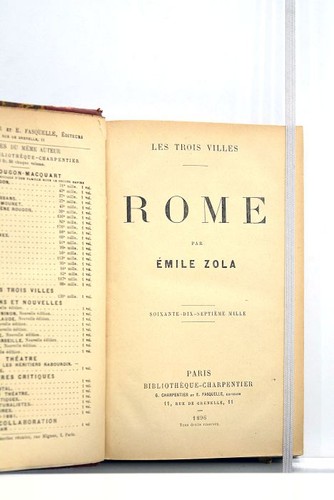 Zola rome les trois villes - ,