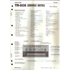 Service Notes TR-606 Roland