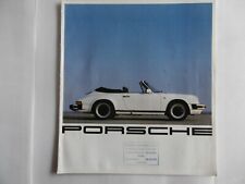 PORSCHE 911 SC,Cabriolet-Catalogue, Sonauto 1983,Français,12 pages Superbe,Rare