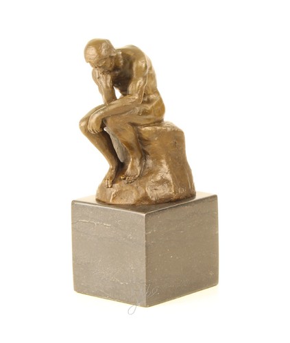 Sculpture bronze penseur - bronze, le