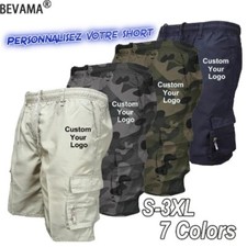 Short Cargo Bermuda Pantalon Court Homme Multipoches Ete Vacances