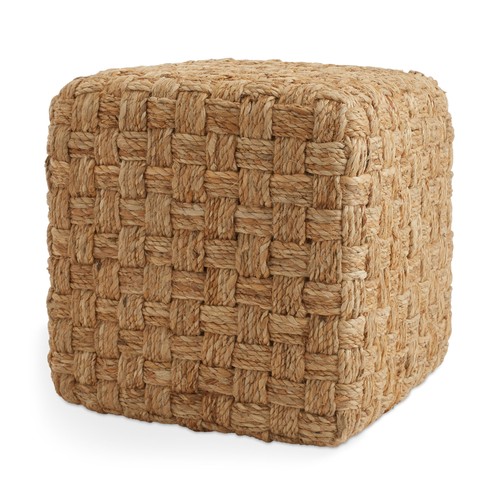 Seagrass cube ottoman - cube,