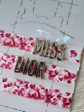Cute Miss Dior Pink Flower Ribbon Charm Bracelet