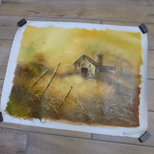 Vintage 1970s oil canvas - 1970s,