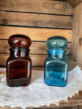 2 anciens petits bocaux en