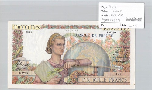 France 10000 francs génie - 10000,