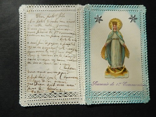Image pieuse canivet - pieuse, communion