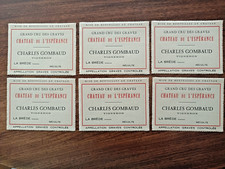 Lot 6 étiquettes anciennes vin Château de l'Espérance Graves