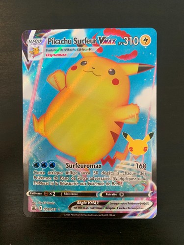 Carte pokémon pikachu surfeur - pokémon,