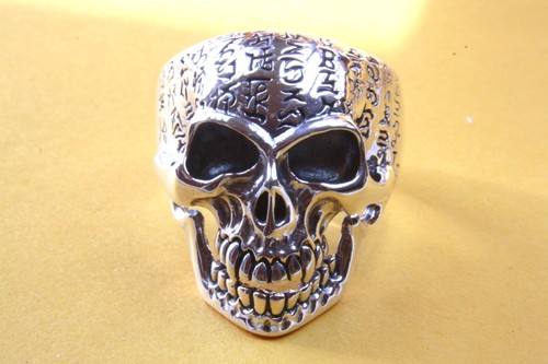 Style biker bague avec crânes - biker,