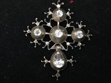 Croix Normande XIX Argent Massif Antique Cross French Bijoux Régional