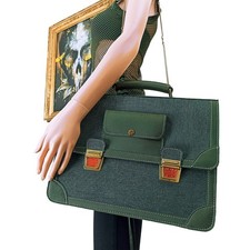 Cartable vintage 80s kaki &