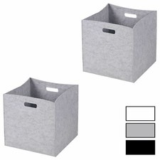 Lot de 2 boites de rangement en feutrine tiroir cube pliable pour enfant
